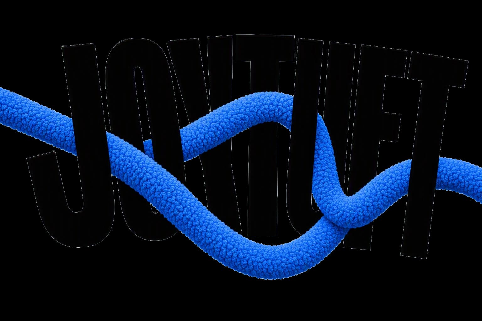 Joytuft – verwoben mit blauem Tuft-Garn